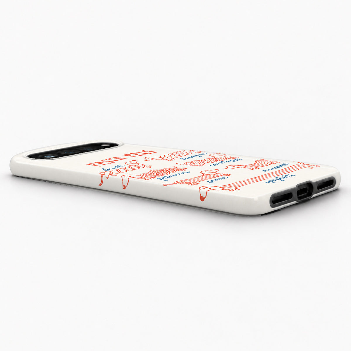 Pasta Pals Dachshund Noodle Chart Google Pixel Case - low side view