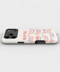 Pasta Pals Dachshund Noodle Chart MagSafe iPhone Tough Case, side view showing case edges