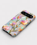 Pastel Tulip Stained Glass Google Pixel case front view