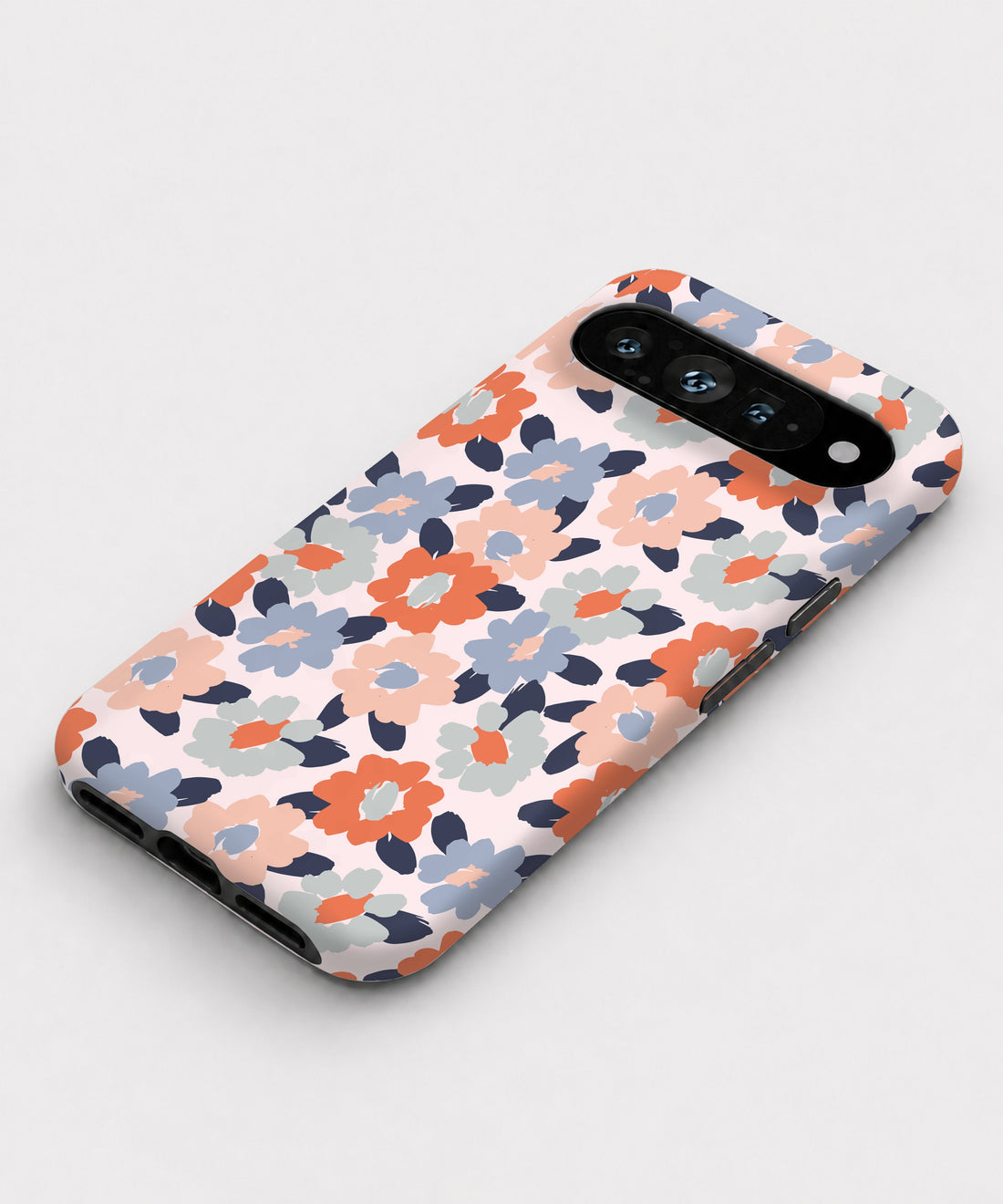 Peach Blue Abstract Leopard Google Pixel case with animal-inspired markings