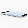 Powder Blue and White Pinstripe Google Pixel Case - low side view