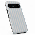 Powder Blue Pinstripe Google Pixel case with linear stripes
