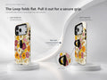 Pressed Daisy Wildflower Bouquet MagSafe Loop iPhone Case side view showing the built-in finger loop