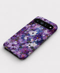 Purple Watercolor Flower Field Google Pixel case front view