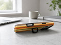 Retro Sunset Stripe MagSafe Loop iPhone Case shown in a neutral white professional lifestyle setting