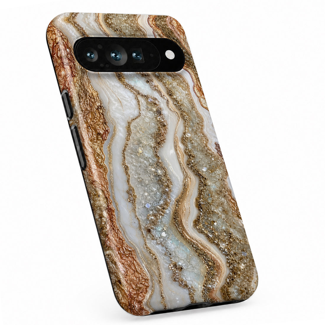Rose Gold Agate Marble Google Pixel case