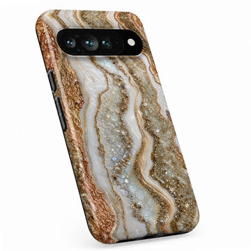 Rose Gold Agate Marble Google Pixel case