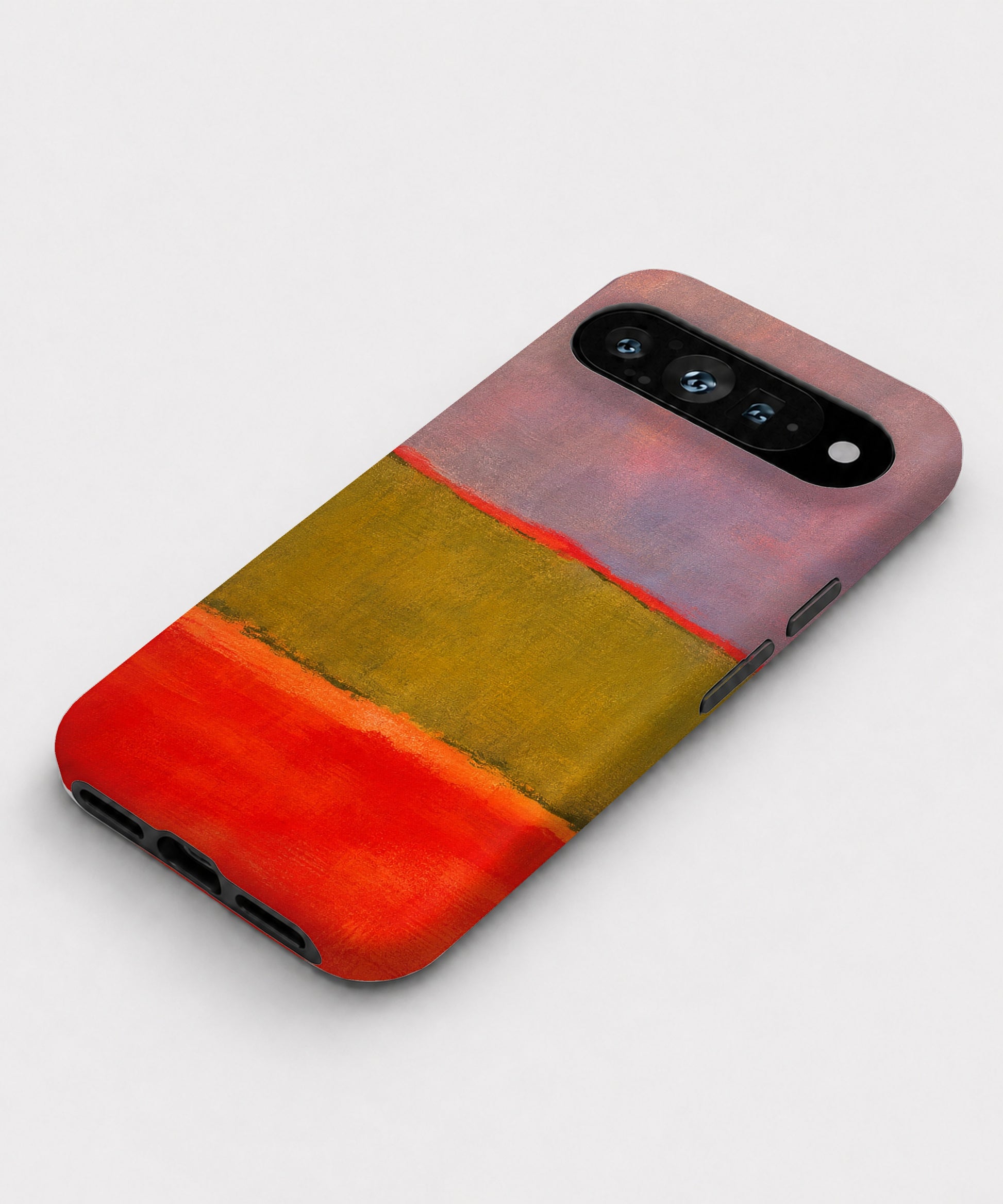 Rose Olive Scarlet Color Block Google Pixel case front view
