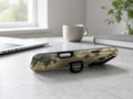 Sepia Mountain Pagoda MagSafe Loop iPhone Case shown in a neutral white professional lifestyle setting