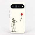 Skeleton with Red Balloon Google Pixel Case - centered back view