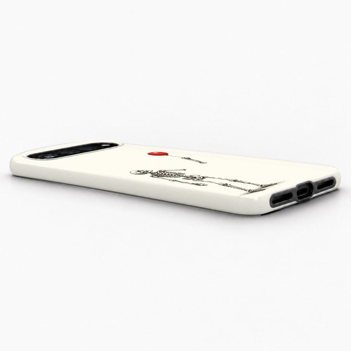 Skeleton with Red Balloon Google Pixel Case - low side view