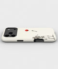 Skeleton with Red Balloon MagSafe iPhone Tough Case, side view showing case edges