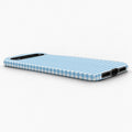 Sky Blue and White Gingham Google Pixel Case - low side view