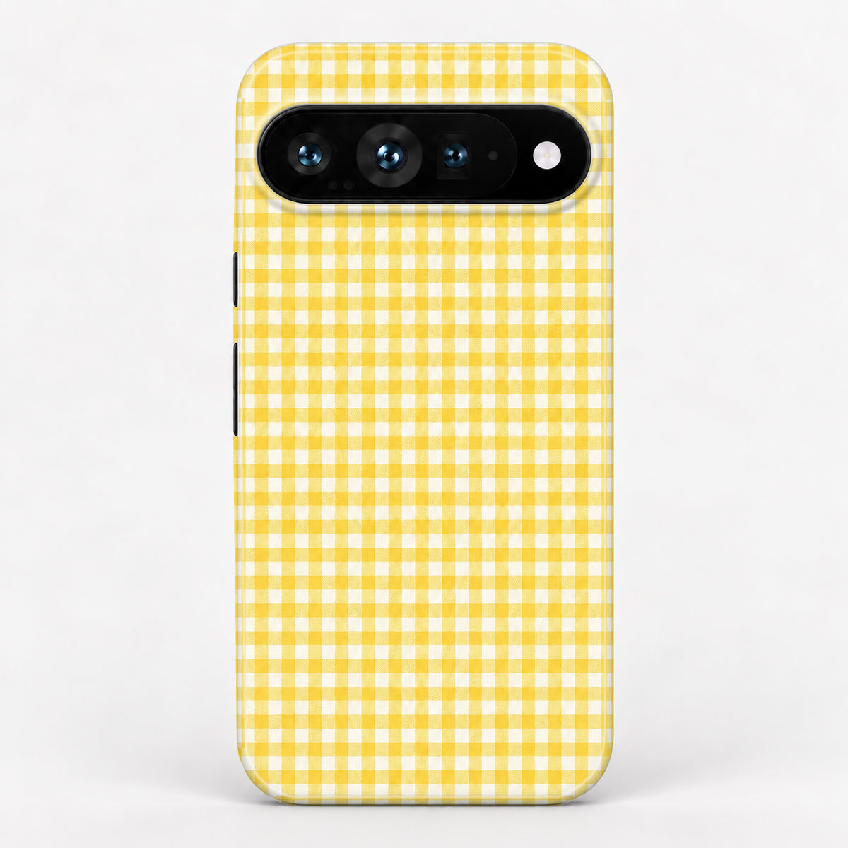 Sunflower Yellow and White Gingham Google Pixel Case