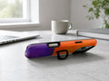Tangerine Purple Color Block MagSafe Loop iPhone Case shown in a neutral white professional lifestyle setting