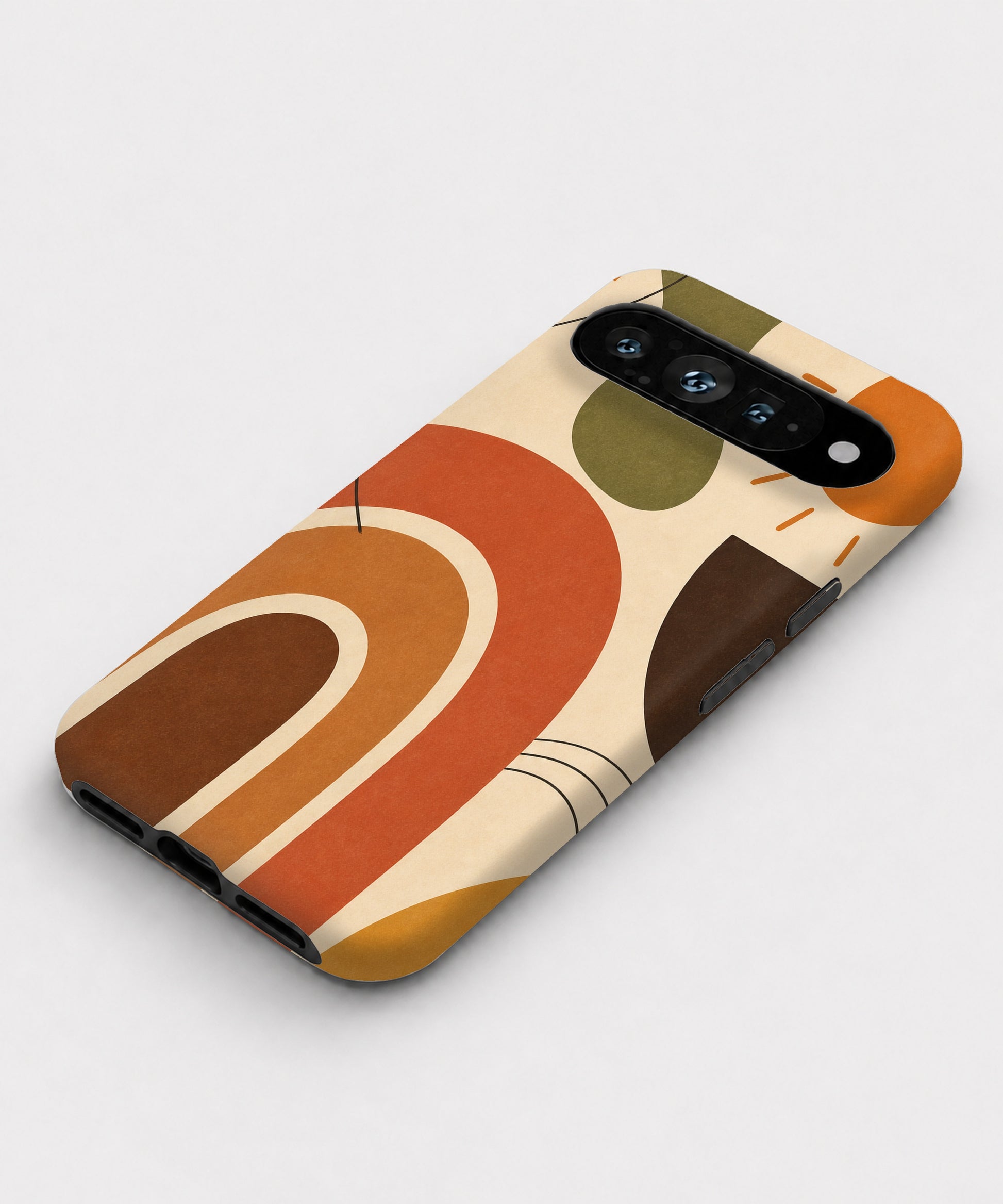 Terracotta Boho Arch Google Pixel case front view