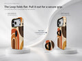 Terracotta Boho Arch MagSafe Loop iPhone Case side view showing the built-in finger loop