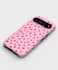 Tiny Red Hearts Google Pixel case front view