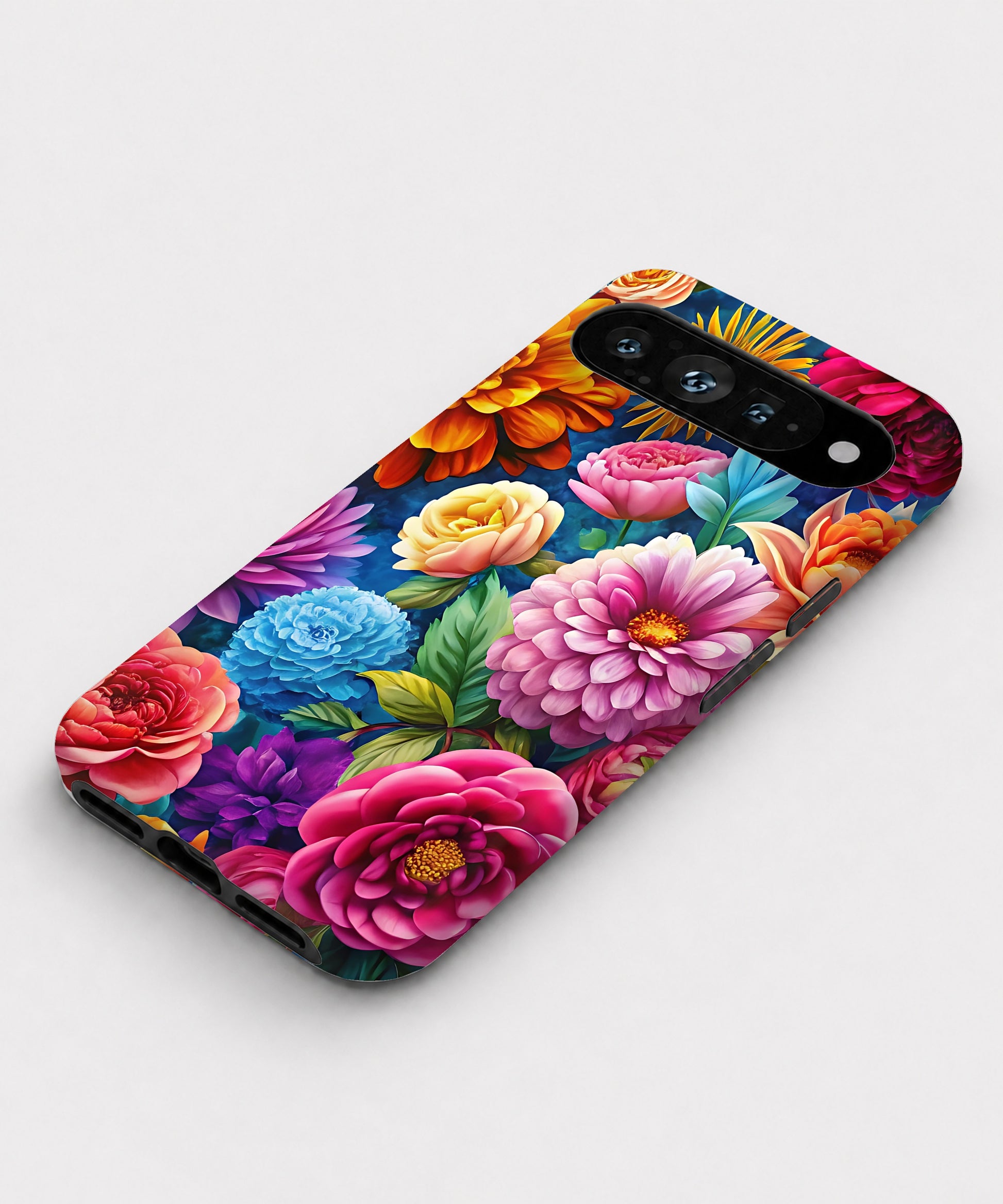 Vibrant Garden Floral Bouquet Google Pixel case front view