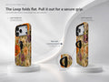 Vintage Autumn Wildflower MagSafe Loop iPhone Case side view showing the built-in finger loop