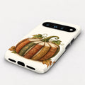 Vintage Book Pumpkin Google Pixel Case - angled bottom view
