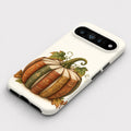 Vintage Book Pumpkin Google Pixel Case - flat angled view