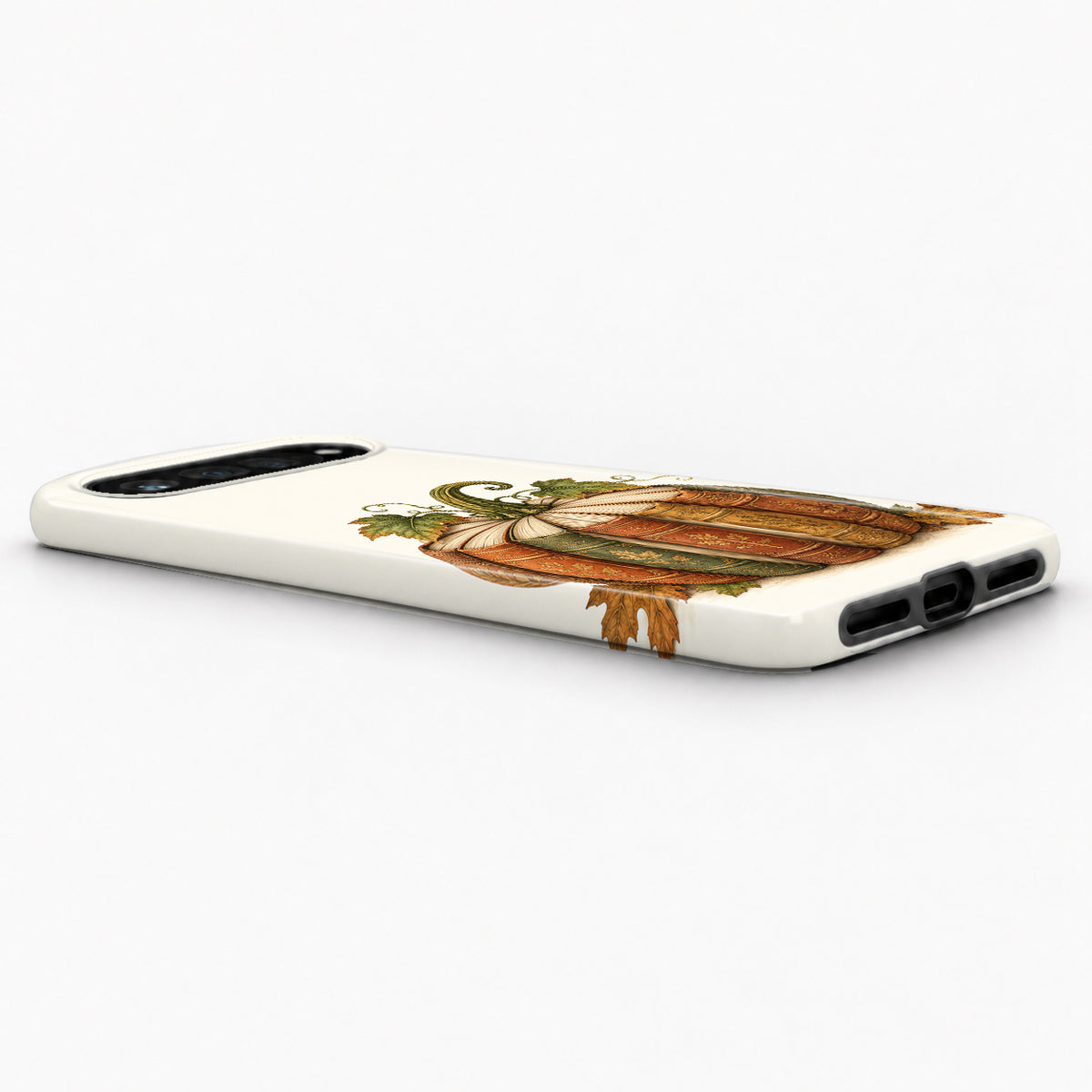 Vintage Book Pumpkin Google Pixel Case - low side view