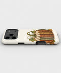 Vintage Book Pumpkin MagSafe iPhone Tough Case, side view showing case edges