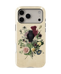 Vintage Botanical Bouquet MagSafe Loop iPhone Case with built-in finger loop closed