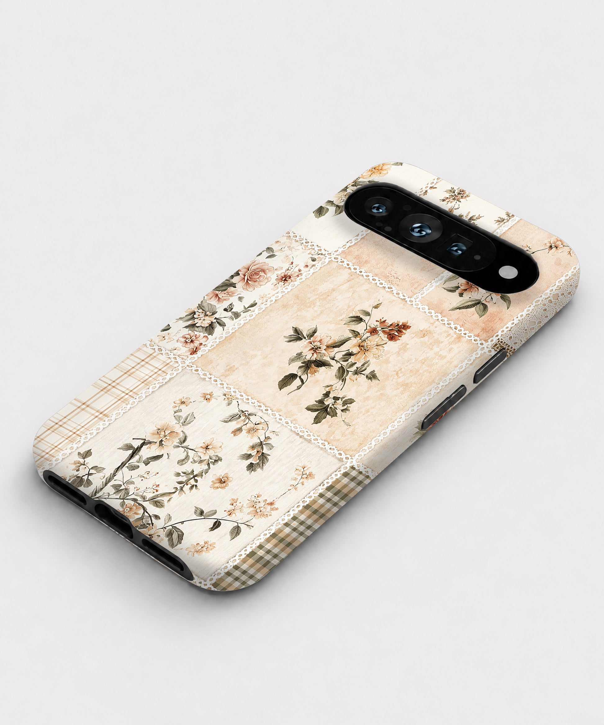 Vintage Botanical Collage Google Pixel case front view