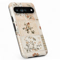Vintage Botanical Collage Google Pixel case with botanical flowers and leaves