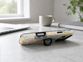 Blue and Yellow Daisy Floral Patchwork MagSafe Loop Case, shown as a hands-free kickstand