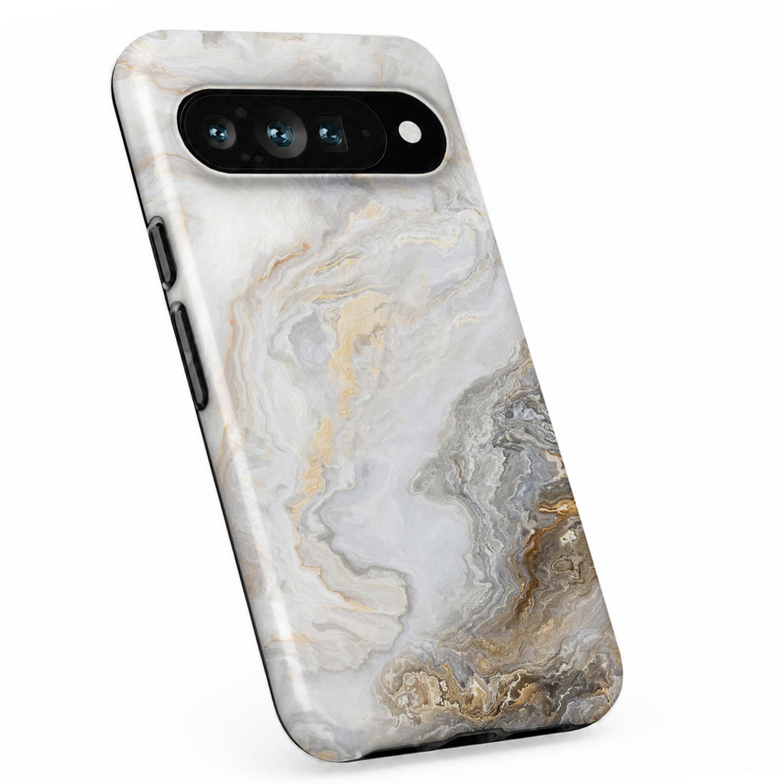 White Gold Marble Google Pixel case