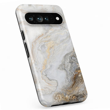 White Gold Marble Google Pixel case